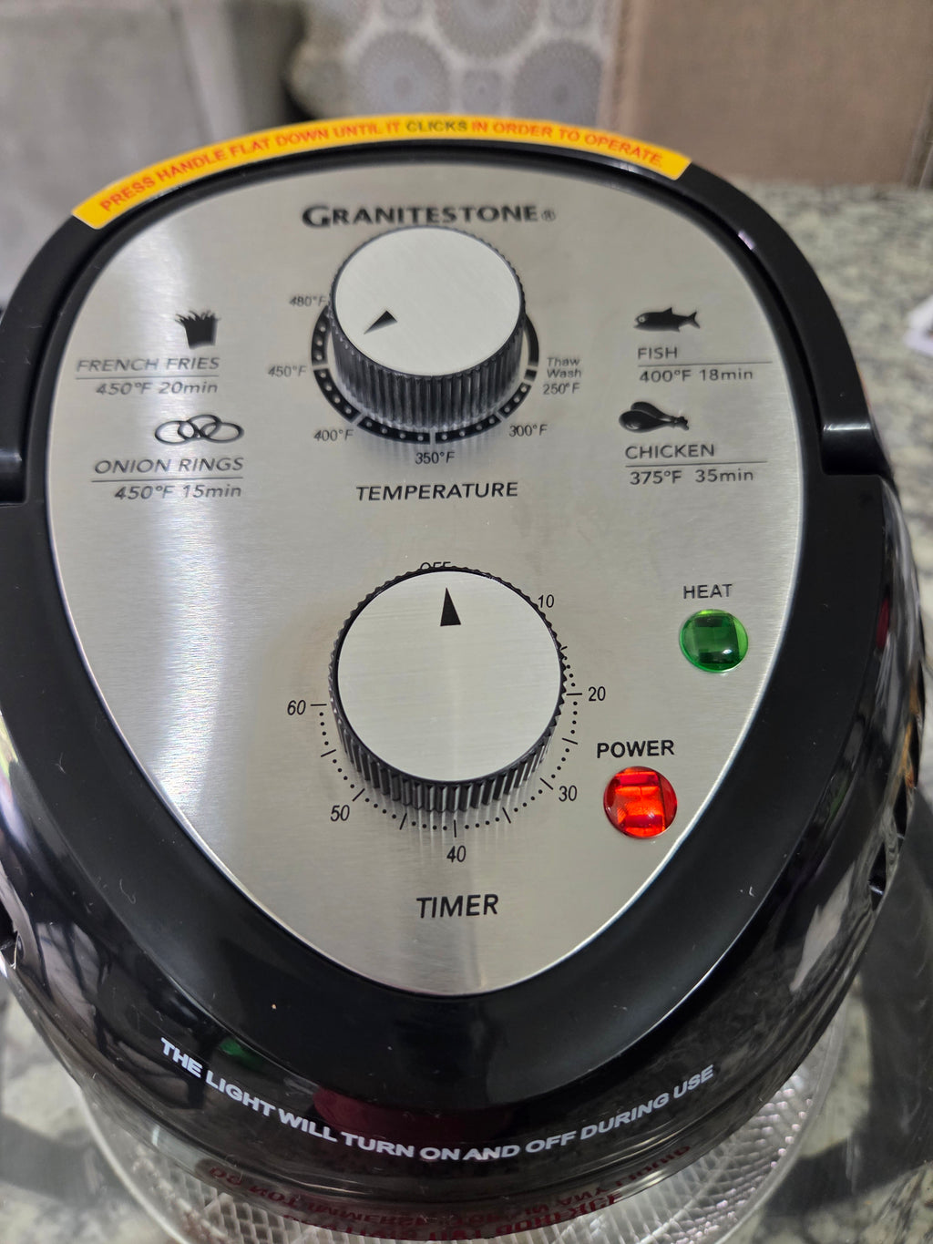 Granitestone 16 Qt Large Glass Air Fryer
