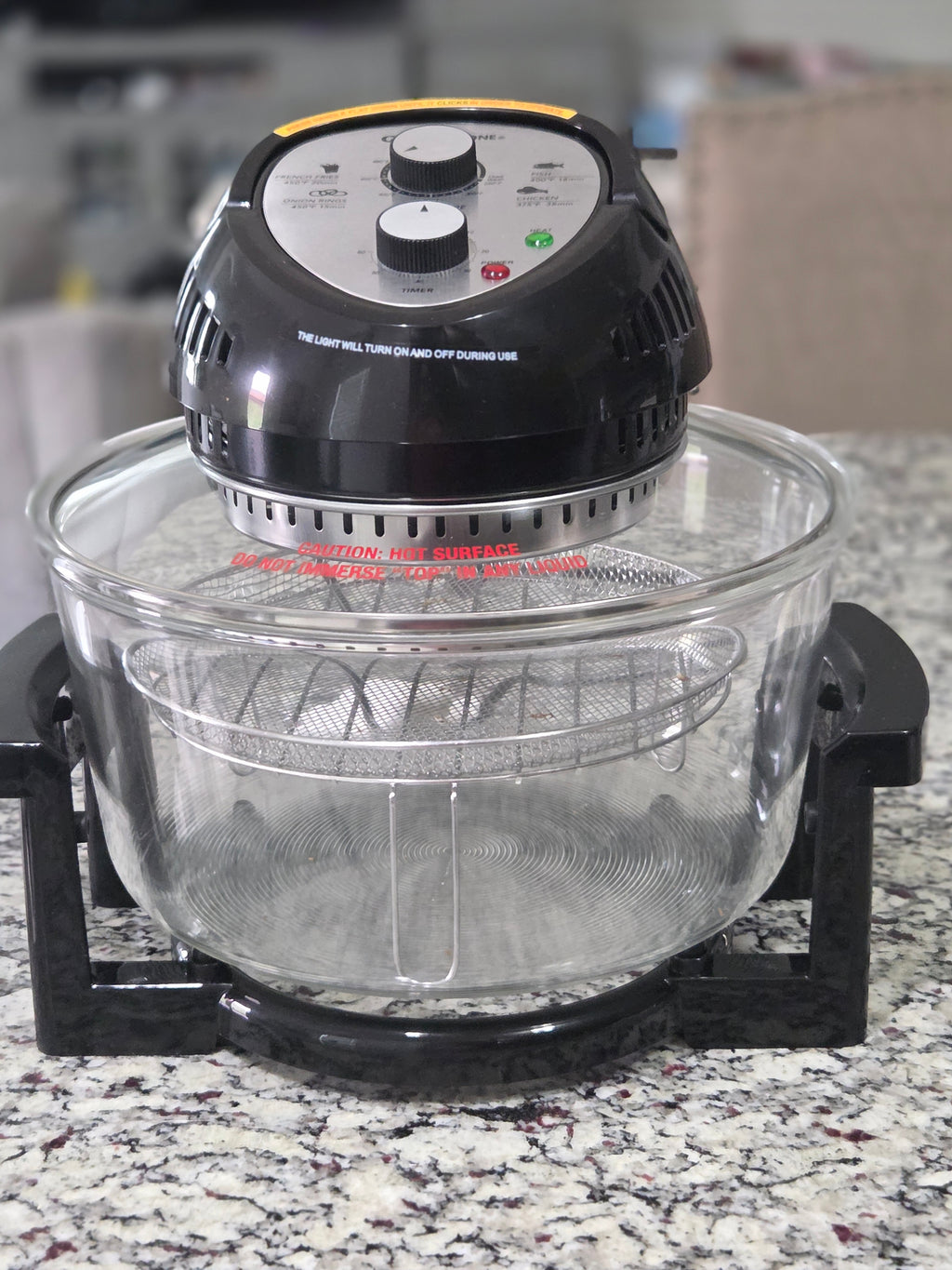 Granitestone 16 Qt Large Glass Air Fryer