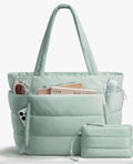 Tote Bag for Women – Lightweight Quilted Cloud Bag with Zipper