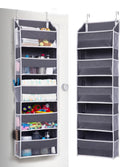 Door Organizer - 5 Layers, 15 Pockets, Dark Grey