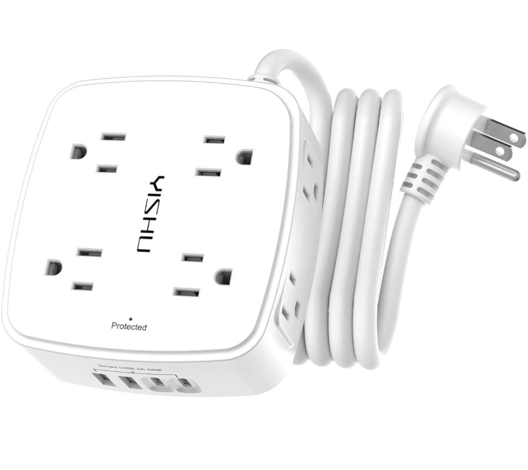6 Ft Surge Protector Power Strip - 8 Outlets & 4 USB Ports