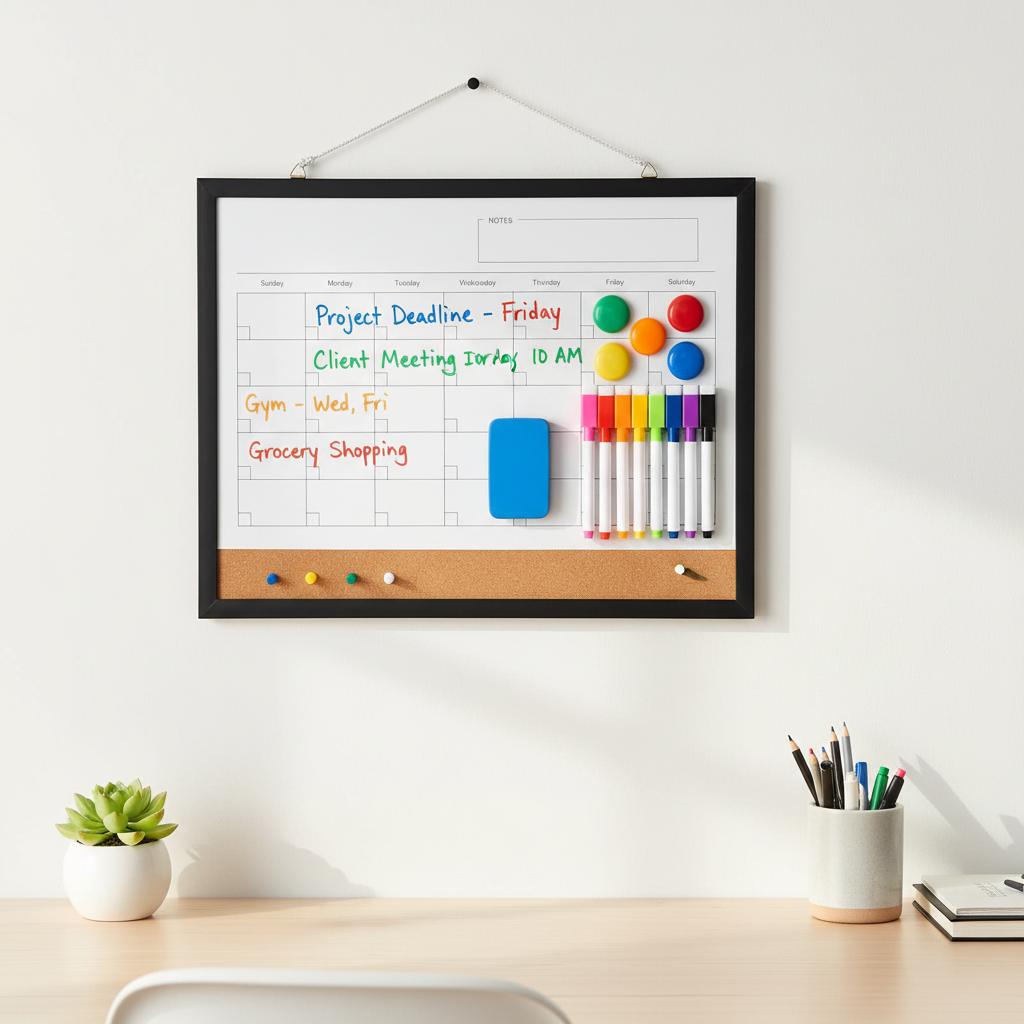 Dry Erase Calendar Whiteboard Lifestyle