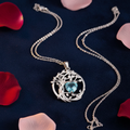 FANCIME Tree of Life Necklace Navy Velvet